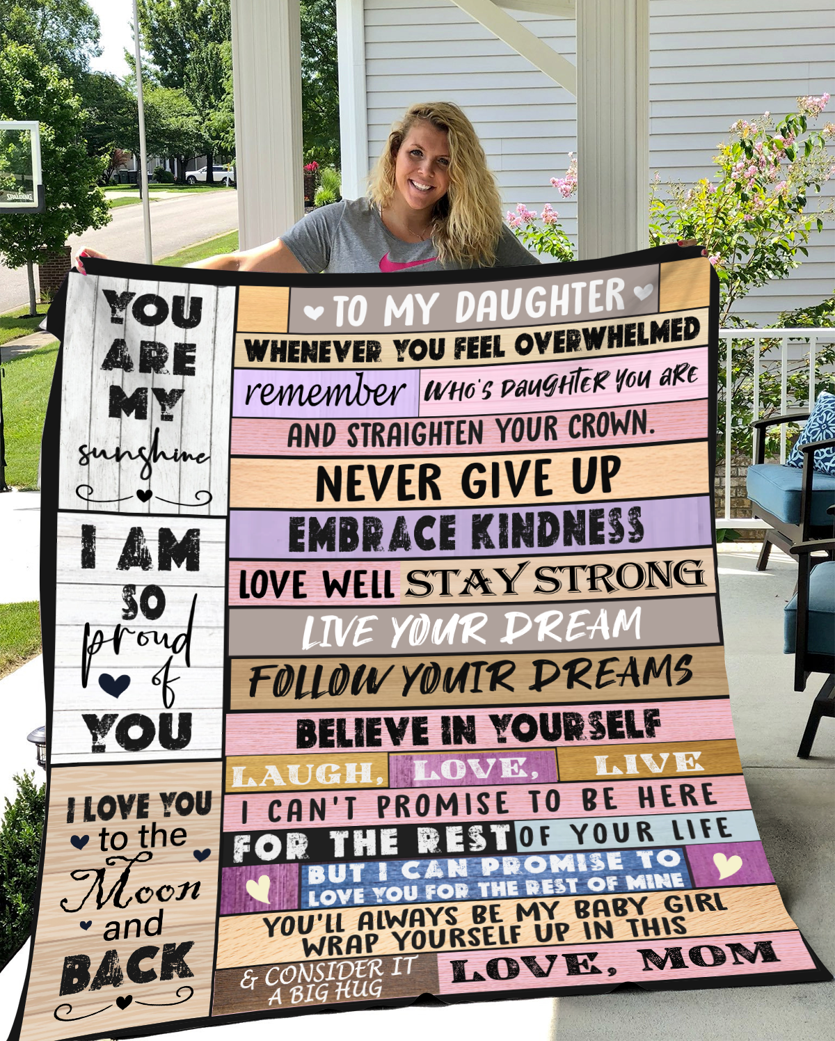To My Daughter | Never Give Up - Sherpa Blanket 50x60