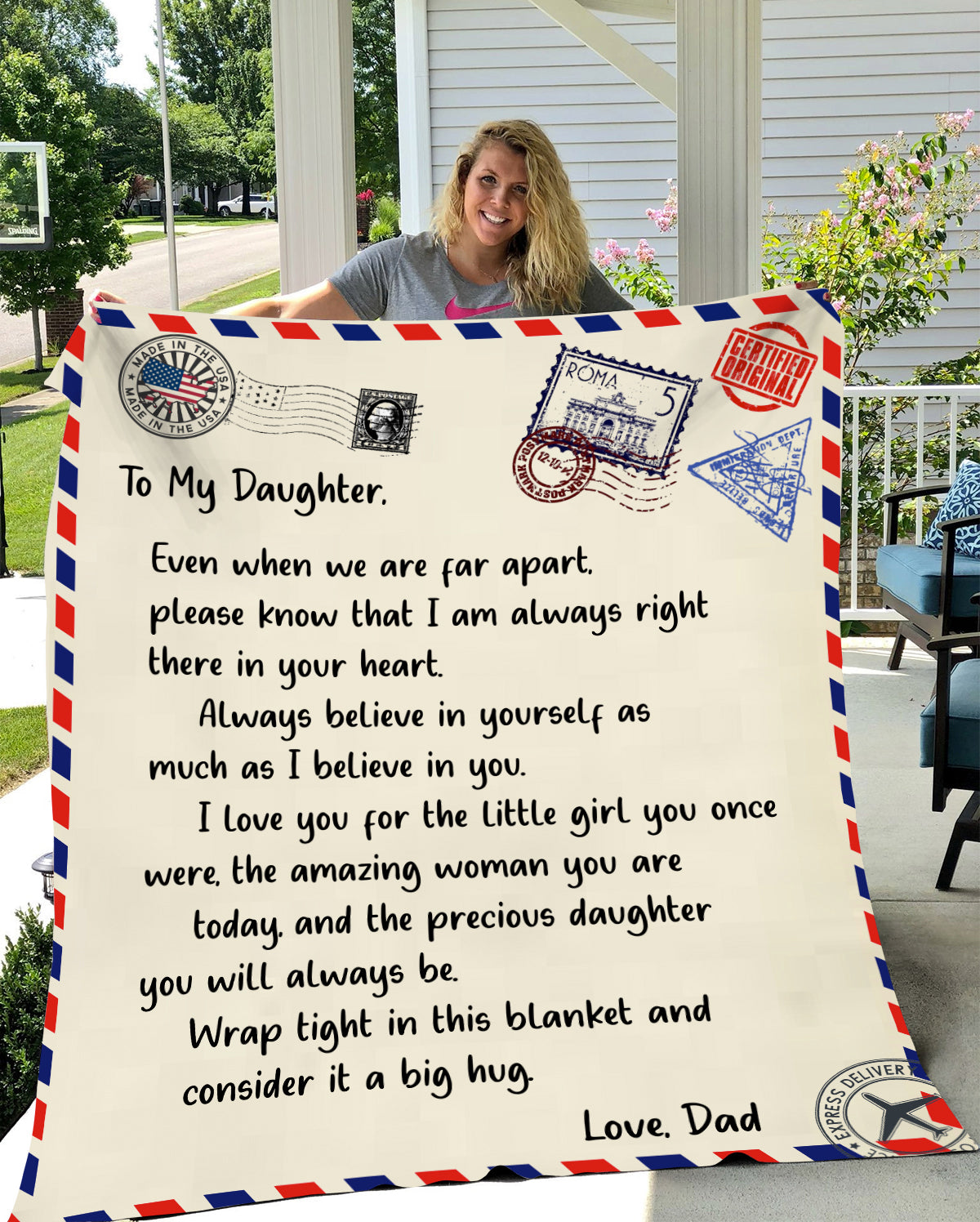 To My Daughter Letter - Sherpa Blanket 50x60