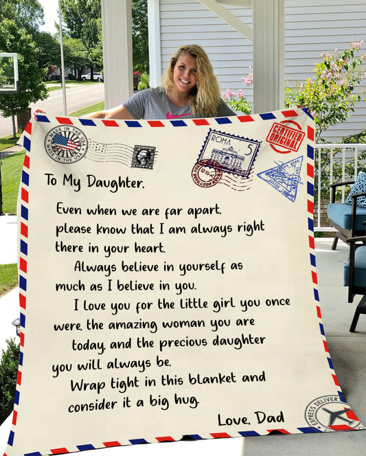 To My Daughter Letter - Sherpa Blanket 50x60