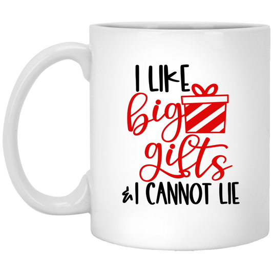 I Like Big Gifts - White Christmas Mug