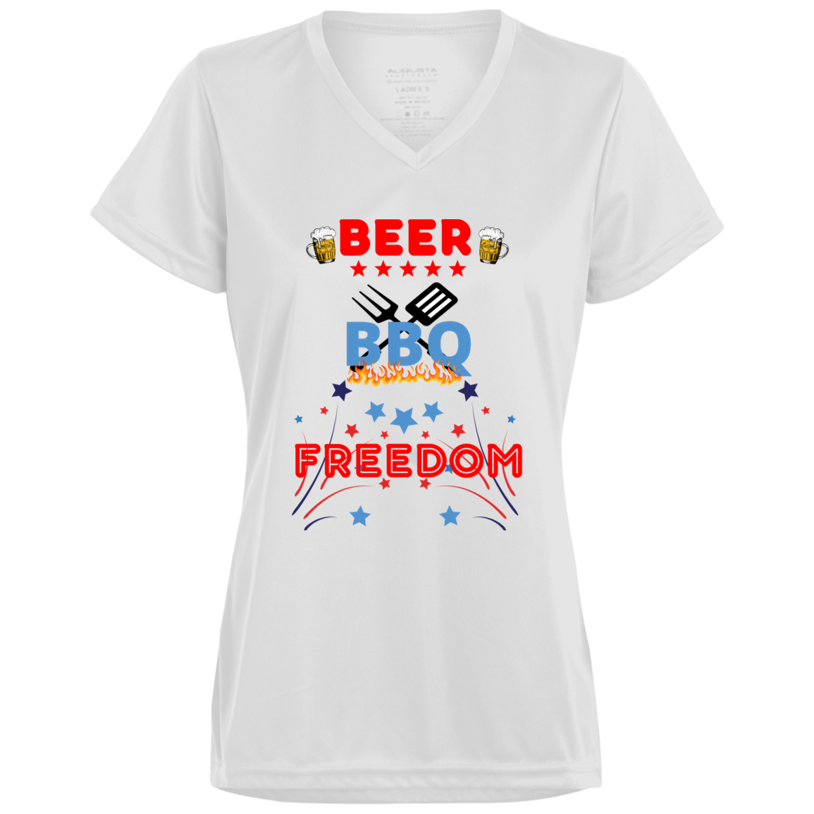 BEER BBQ FREEDOM Ladies' T-Shirt