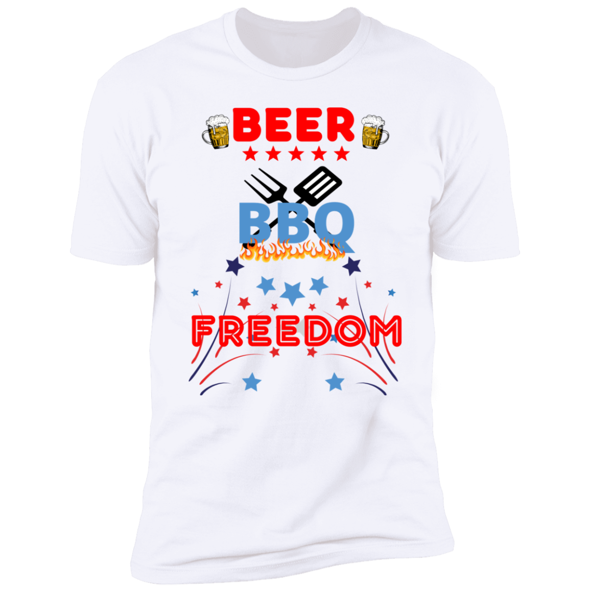 BEER BBQ FREEDOM Mens' T-Shirt