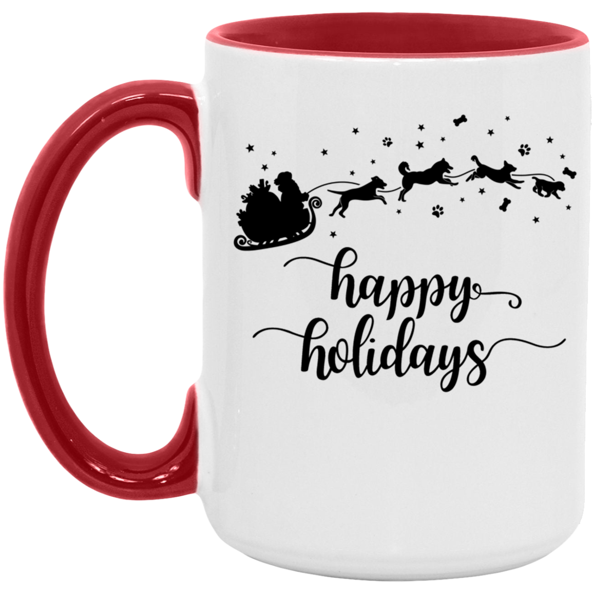 Christmas Dog Sleigh - Accent Mug