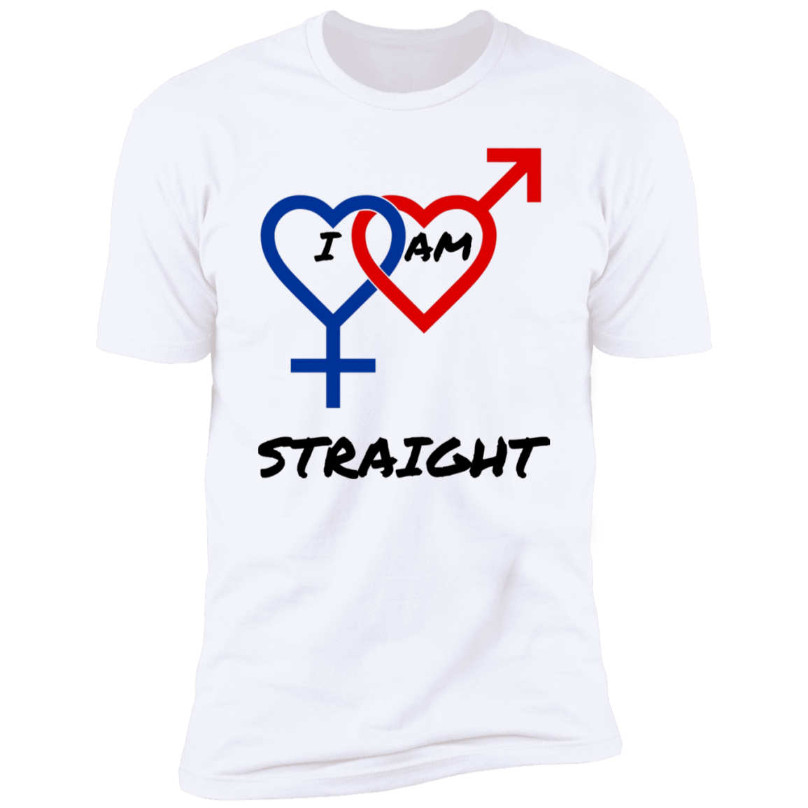 I AM STRAIGHT White Unisex T-Shirt