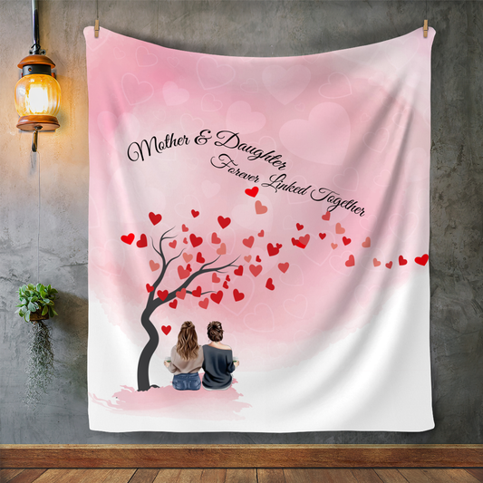 Mother Daughter | Forever Linked - Sherpa Blanket 50x60