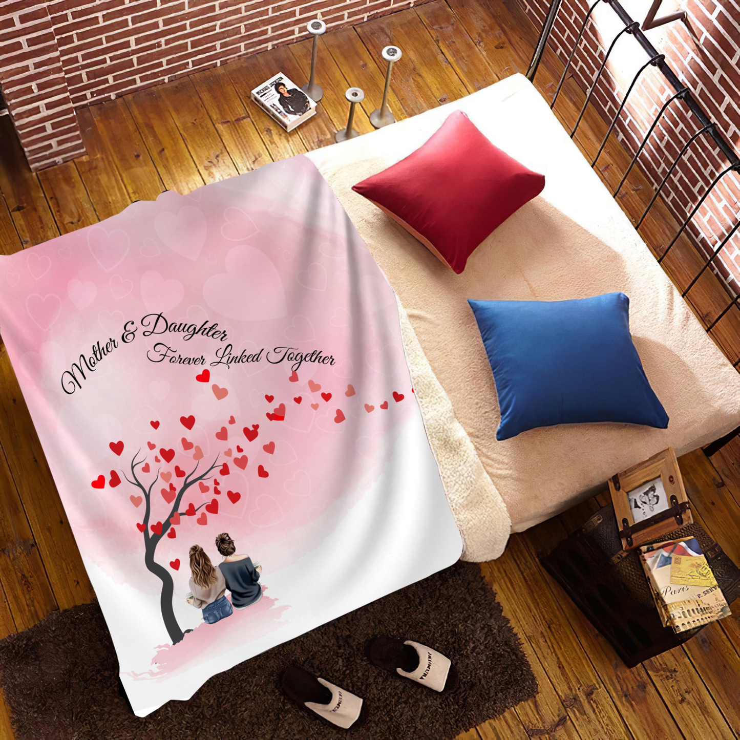 Mother Daughter | Forever Linked - Sherpa Blanket 50x60