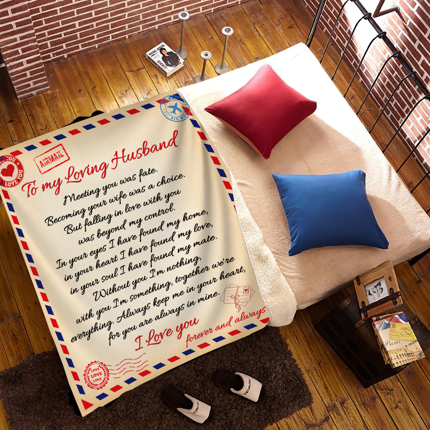To My Loving Husband - Sherpa Blanket 50x60