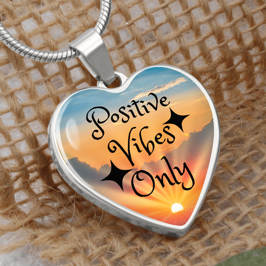 Positive Vibes Only - Heart Necklace