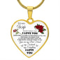 To My Wife - Heart Pendant Necklace