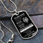 To My Son From Dad Dog Tag -This Old Lion