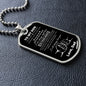 To My Son From DAD Dog Tag - Never Feel That You Are Alone