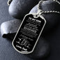 To My Son From DAD Dog Tag - Never Feel That You Are Alone