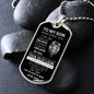 To My Son From Dad Dog Tag -This Old Lion