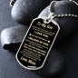 To My Son - Always Remember Dog Tag