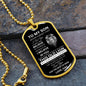To My Son From Dad Dog Tag -This Old Lion