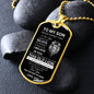 To My Son From Dad Dog Tag -This Old Lion