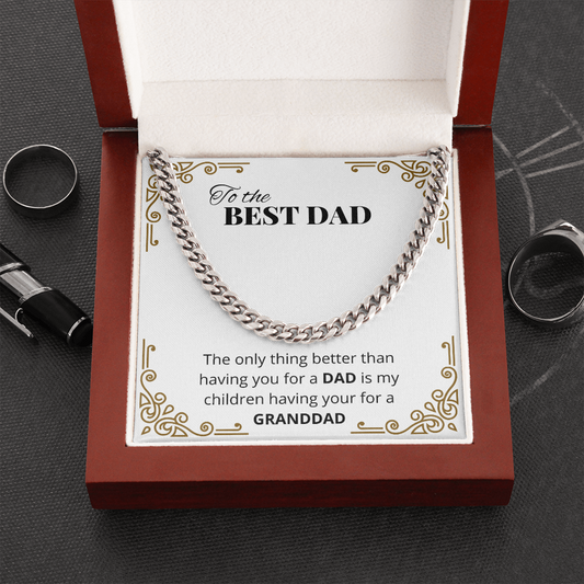 To the Best Dad - Cuban Link Chain Necklace
