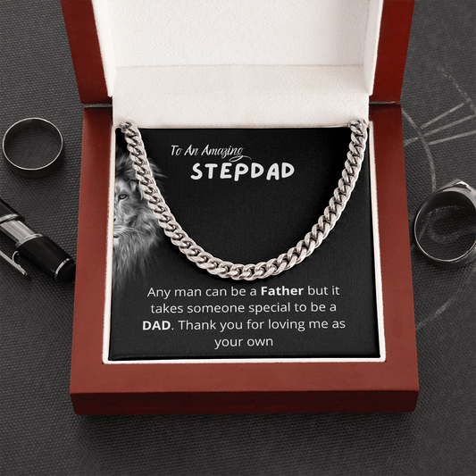 To An Amazing Stepdad - Cuban Link Chain Necklace
