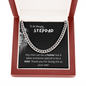 To An Amazing Stepdad - Cuban Link Chain Necklace