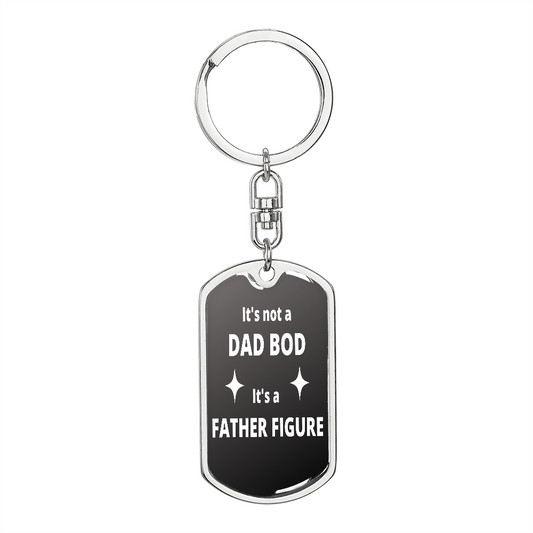 Father Figure - Graphic Dog Tag Keychain