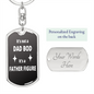 Father Figure - Graphic Dog Tag Keychain