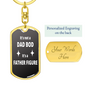 Father Figure - Graphic Dog Tag Keychain