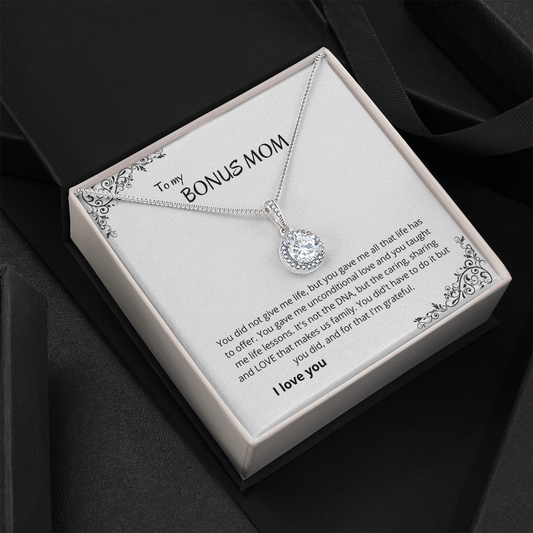 To My Bonus Mom - I Love You - Eternal Hope Necklace