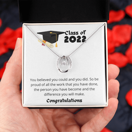 You Believed You Could for Graduation - Lucky Love Necklace