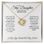 To My Step Daughter - Shine Like The Brightest Star - Love Knot Necklace