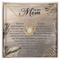 To My Mom Heart Shaped Message - Love Knot Necklace