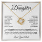 To My Daughter - You Are Braver Than You Believe Love Knot Necklace