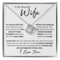 To My Beautiful Wife I Love You | Love Knot Necklace