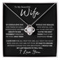 To My Beautiful Wife I Love You | Love Knot Necklace