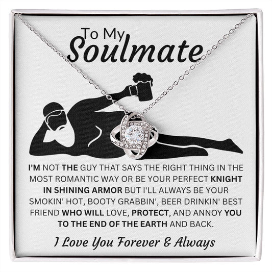 To My Soulmate I Love You Forever | Love Knot Necklace