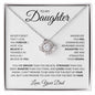 To My Daughter - You Are Braver Than You Believe Love Knot Necklace