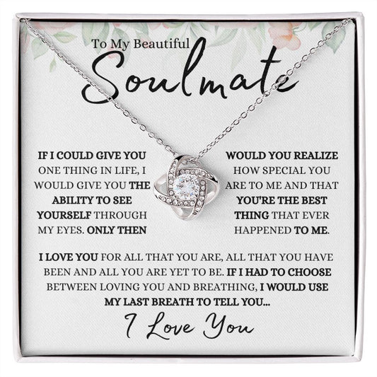 To My Beautiful Soulmate | Love Knot Necklace