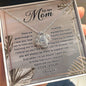 To My Mom Heart Shaped Message - Love Knot Necklace