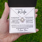 To My Beautiful Wife I Love You | Love Knot Necklace