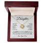 To My Daughter - You Are Braver Than You Believe Love Knot Necklace
