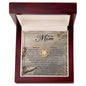 To My Mom Heart Shaped Message - Love Knot Necklace
