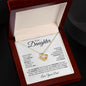 To My Daughter - You Are Braver Than You Believe Love Knot Necklace