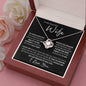 To My Beautiful Wife I Love You | Love Knot Necklace
