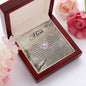 To My Mom Heart Shaped Message - Love Knot Necklace
