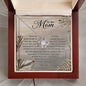 To My Mom Heart Shaped Message - Love Knot Necklace