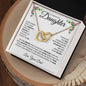 To My Beautiful Daughter - Interlocking Hearts Necklace