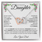 To My Beautiful Daughter - Interlocking Hearts Necklace