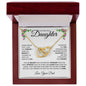 To My Beautiful Daughter - Interlocking Hearts Necklace