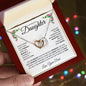 To My Beautiful Daughter - Interlocking Hearts Necklace