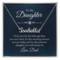To My Daughter - Name Necklace w/ Message Card