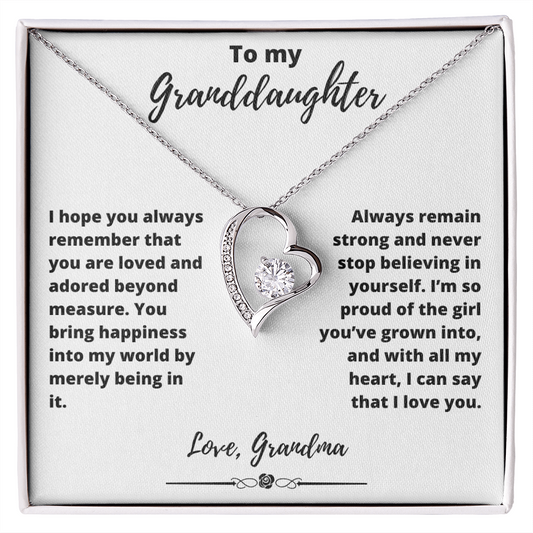 To My Granddaughter From Grandma - Forever Love Necklace
